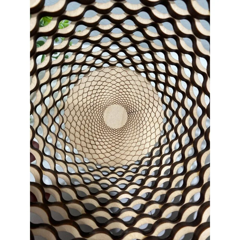 Baltic by Design Laser Cut Intricate Cut Decorative Wood Basket